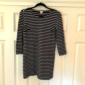 Striped Navy J Crew Jersey Dress